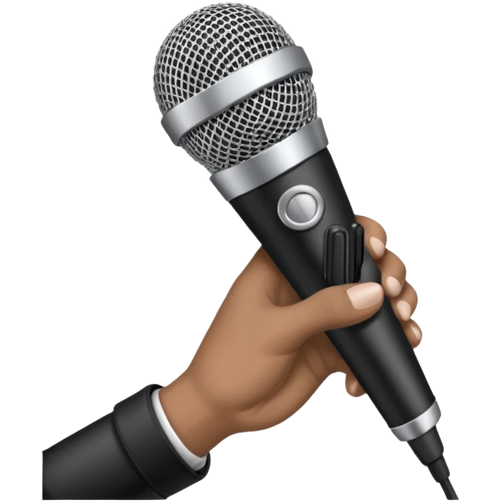 Announcement with hand microphone emoji