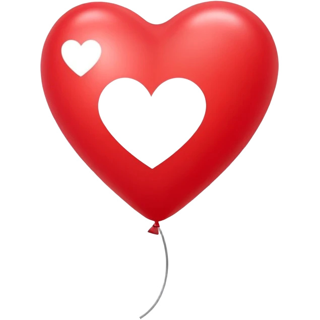 Balloon red with a heart emoji
