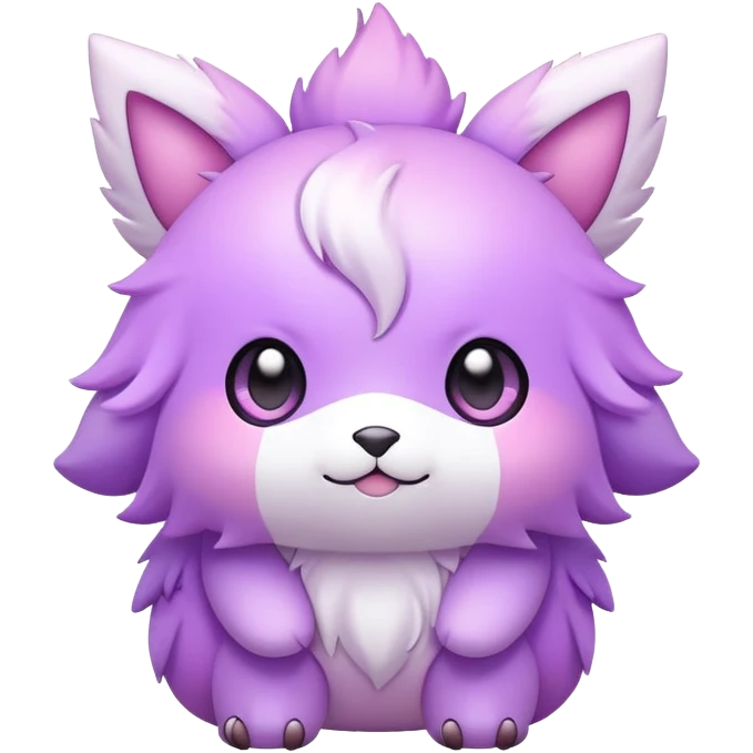 Kawaii cute Pastel Violet gradients Fakemon-creature Sakura  emoji