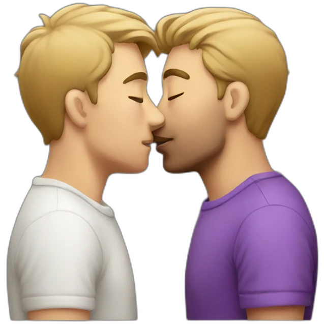 gay men kissing emoji