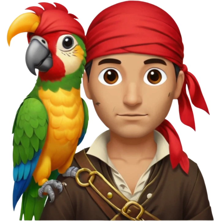 pirate and parrot emoji