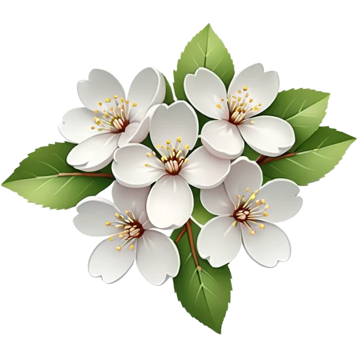white cherryblossom emoji