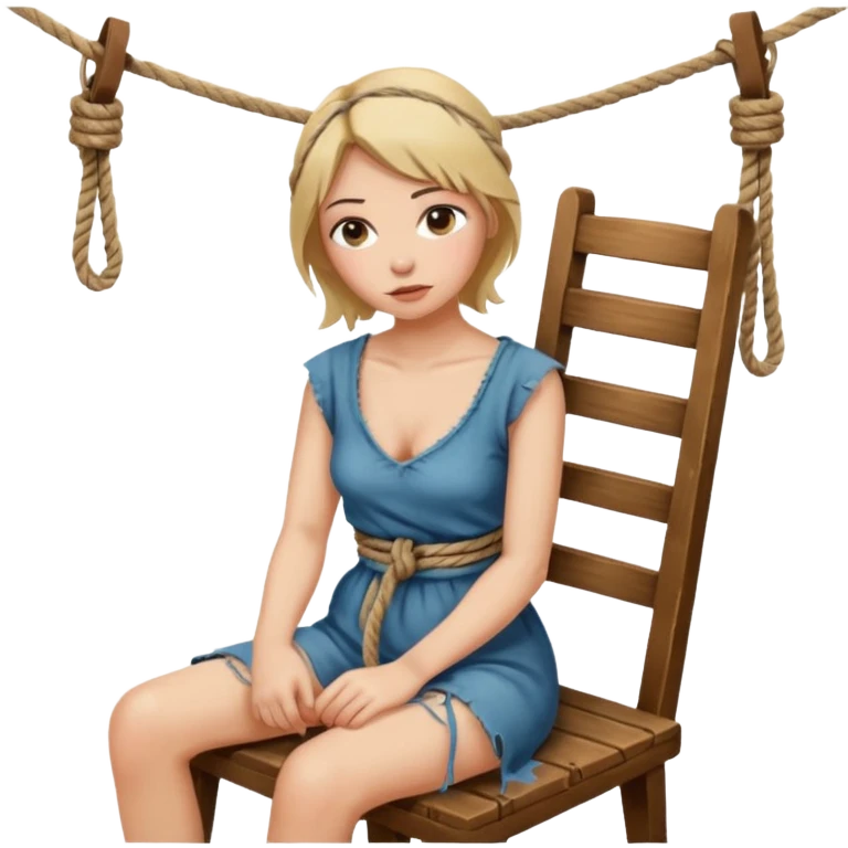 woman tied to a chair emoji