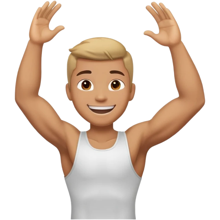 motivated person with arms raised in triumph emoji