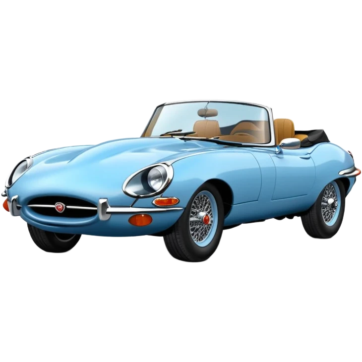 1970 e type jaguar 2+2 light blue  emoji