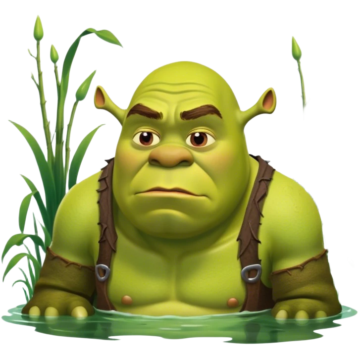 Shrek in a swamp emoji