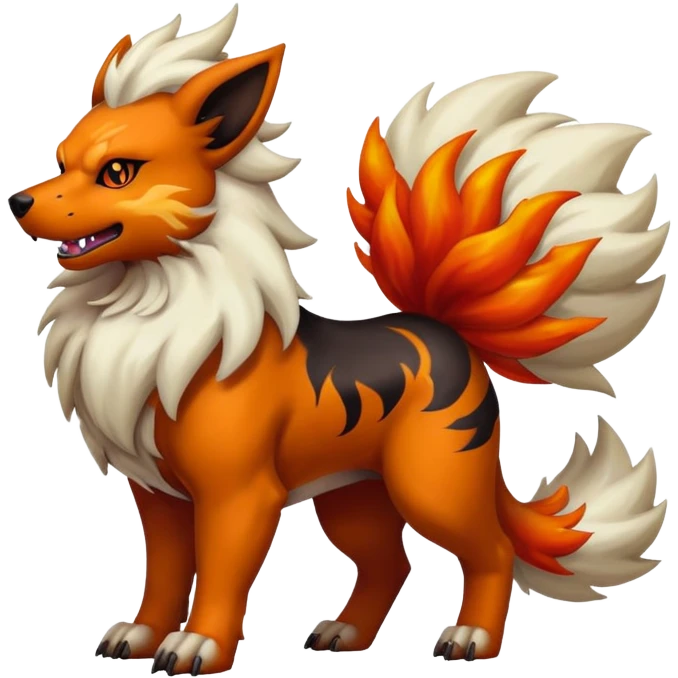 Houndoom-Arcanine-Pokémon-Fakémon-hybrid-creature emoji
