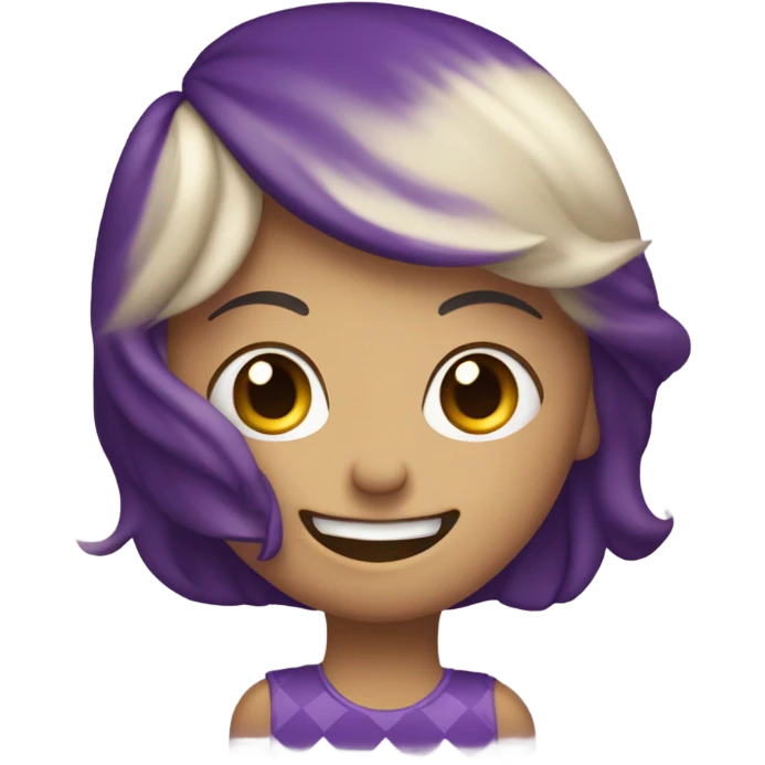 Una peon de ajedrez morado contento emoji