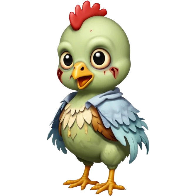 baby zombie on a chicken emoji