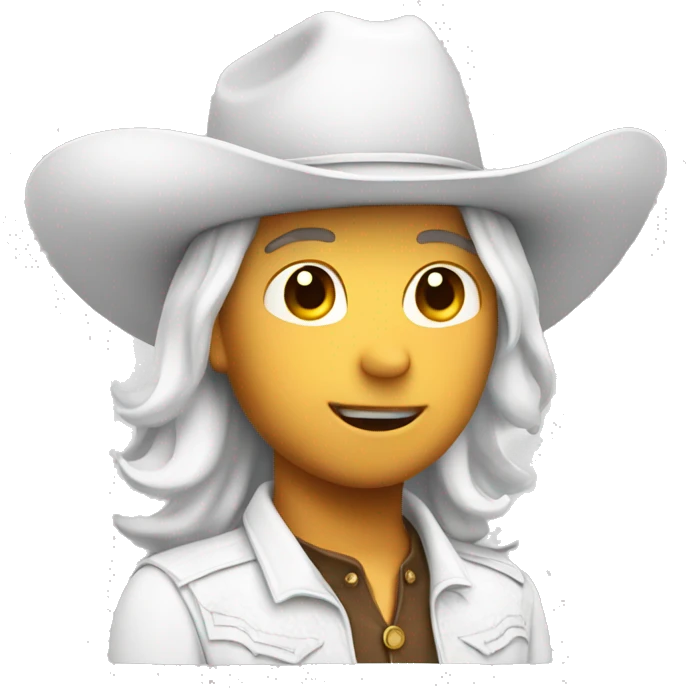 white angel emoji with cowboy hat emoji