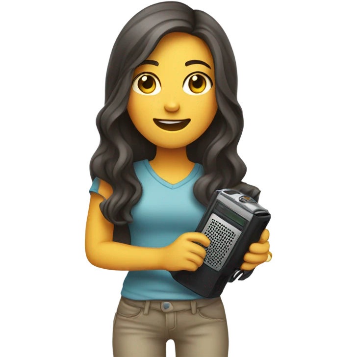 Voice recorder girl emoji emoji