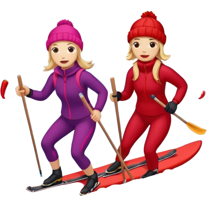 Langrenn, bading og chili emoji