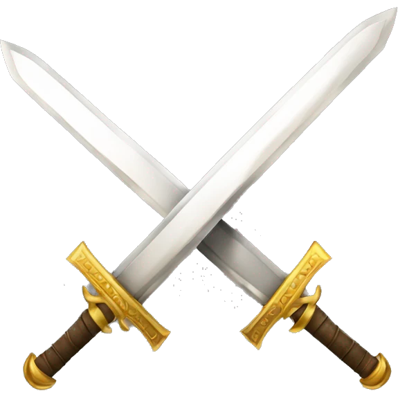 Two Swords Golden and Palm In the middle emoji