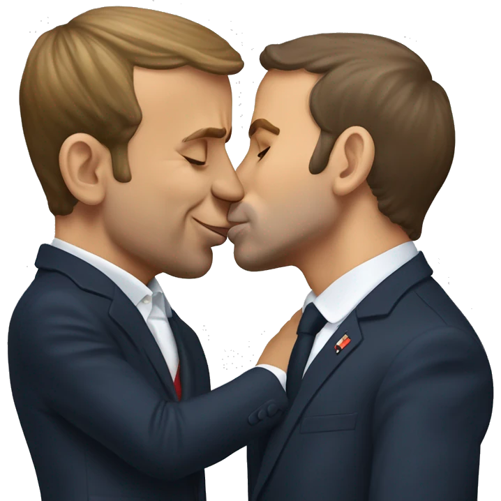Emmanuel macron kiss poutine emoji