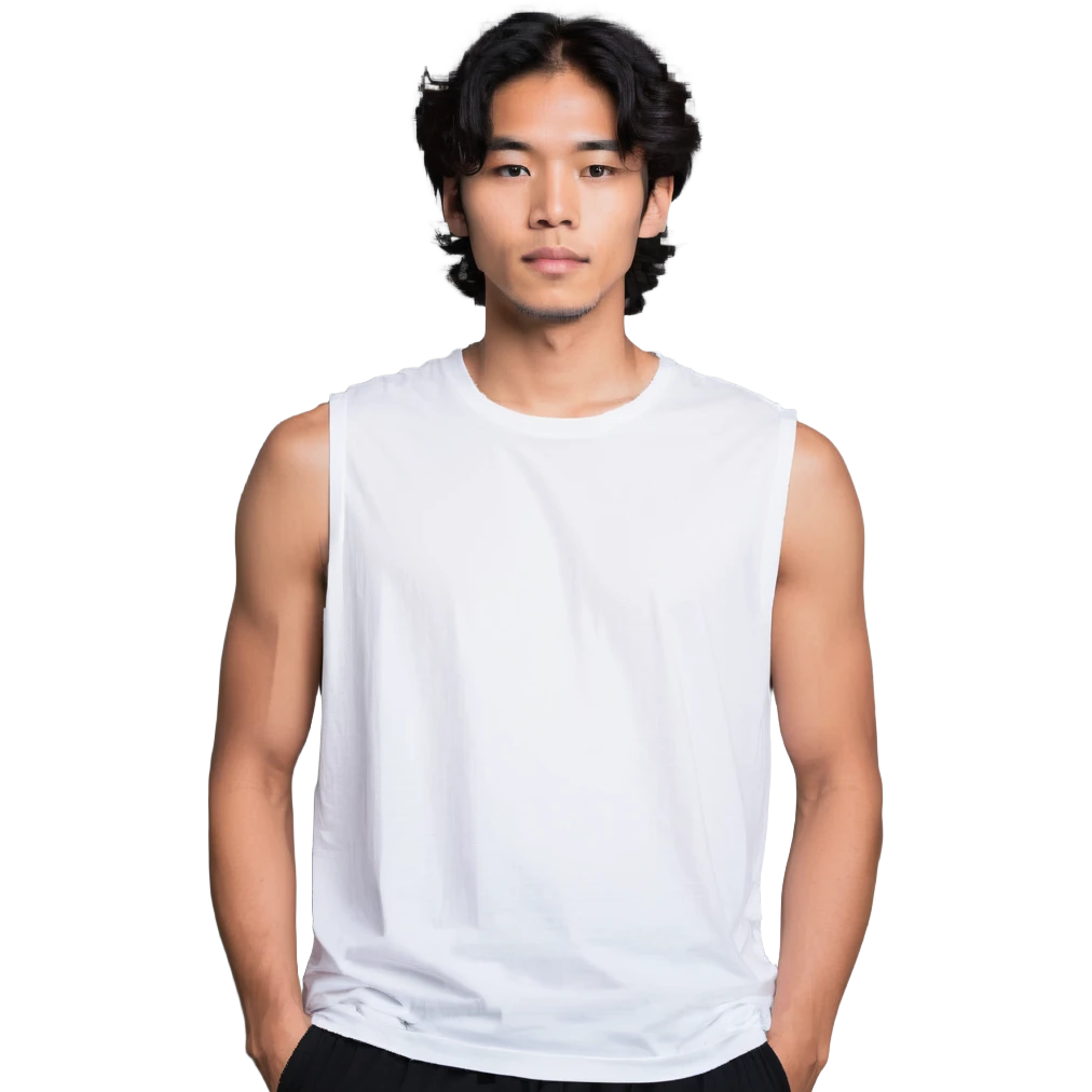 white sleeveless T-shirt emoji