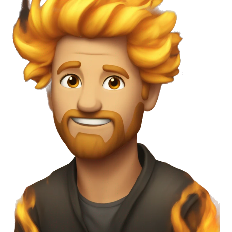 Free write on fire with In fire hea emoji
