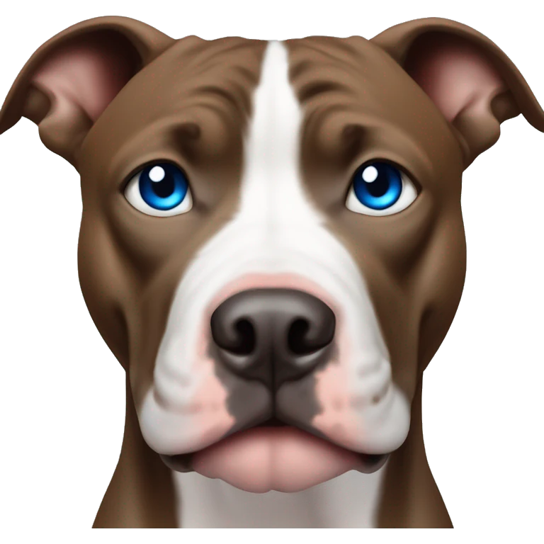 pure bred pitbull with blue eyes emoji