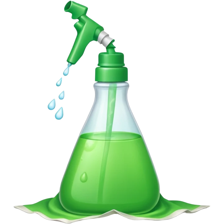 cleaning product and rag emoji