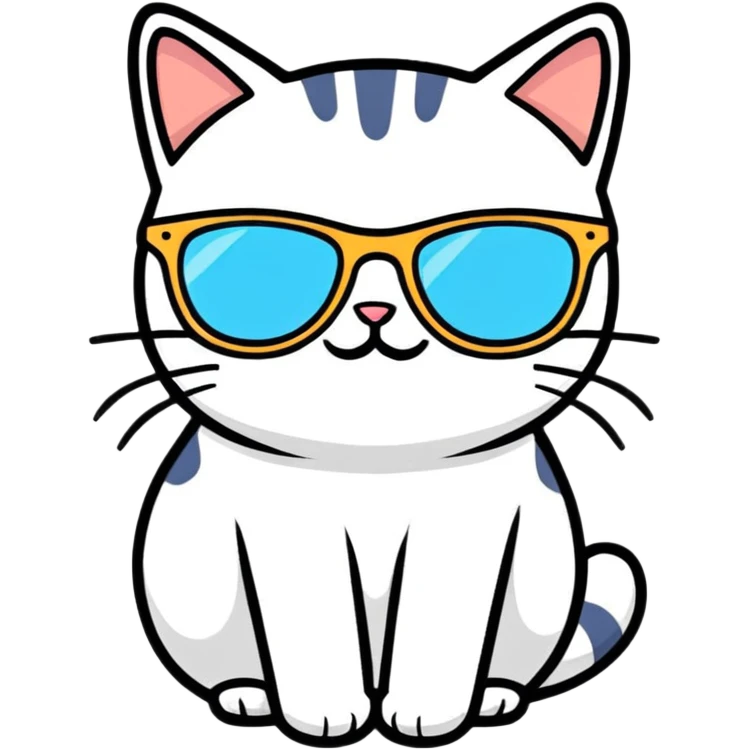 Cat with sunglasses emoji