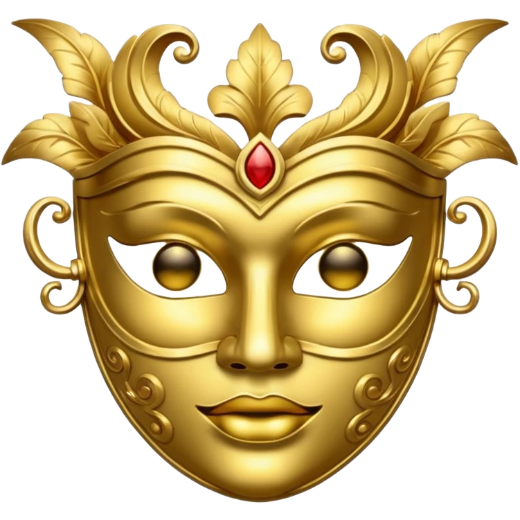 gold mask emoji