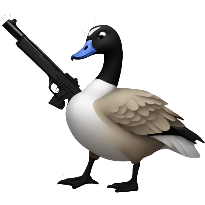 goose with a gun emoji