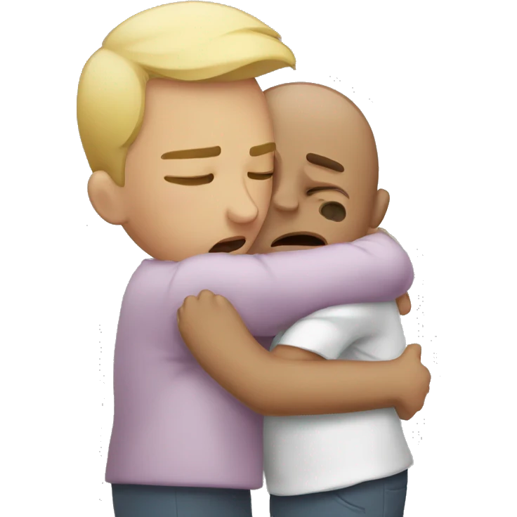 Crying hugging  emoji