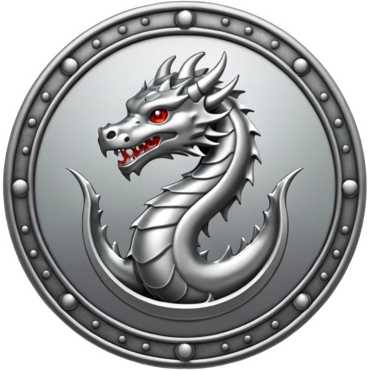 Dragon crest/brosch in a circle emoji