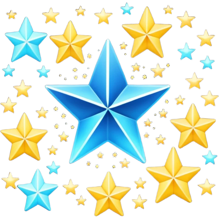 black noel stars emoji