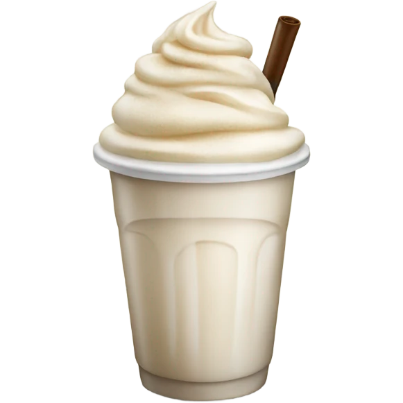 white frappe drink  emoji