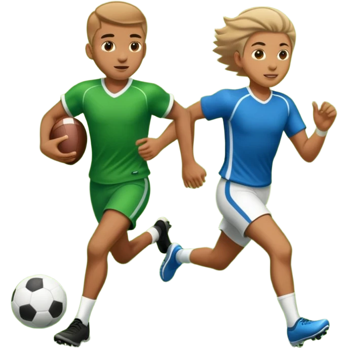 People playing football on the field emoji