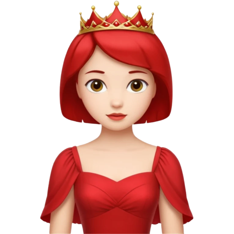 Short hair princess in red emoji