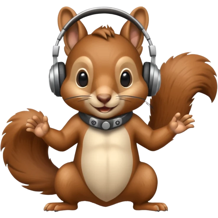 dancing squirrel DJ emoji