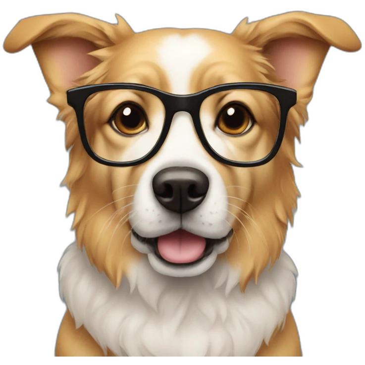Dog in the glasses emoji