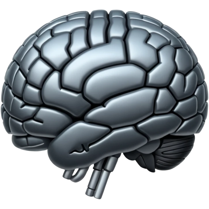   Create an emoji in which it is representing AI brain in black color professional and luxury  AI emoji