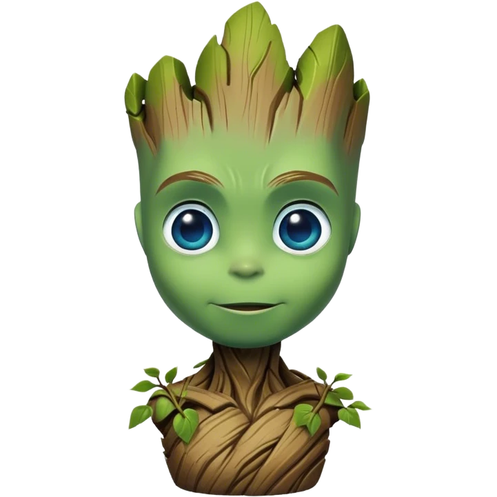 groot like shrek blue eyes  emoji