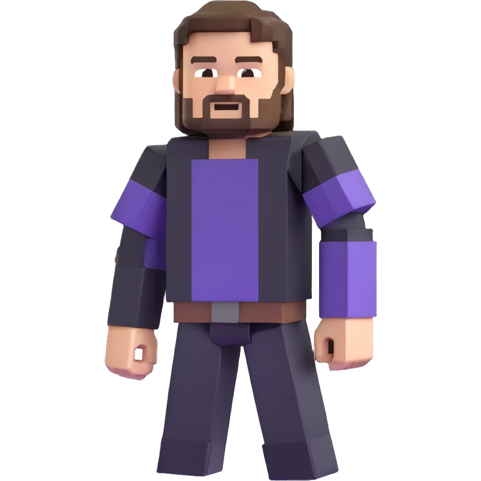 Jack Black as a Minecraft character emoji