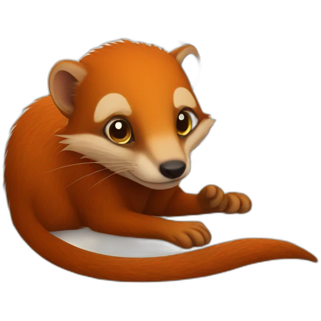 red mongoose in bed emoji