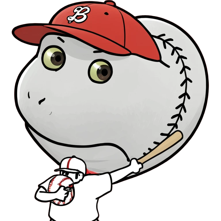 Pitcher baseball mitt with heart baseball inside the glove emoji