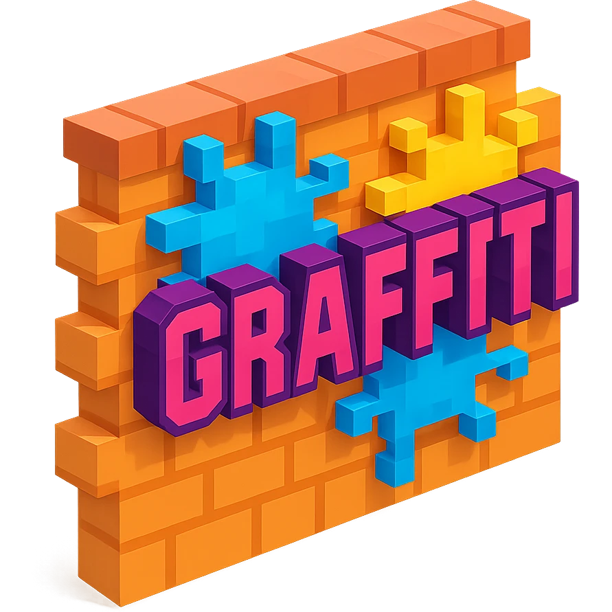 graffiti wall emoji