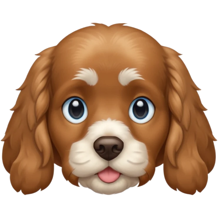 Tan cocker spaniel with light blue eyes emoji