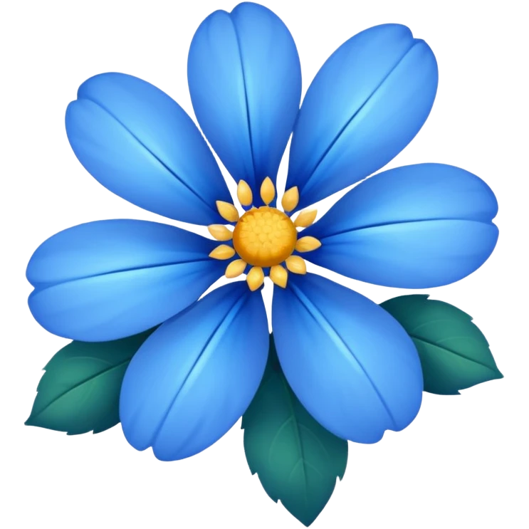 blue flower  emoji