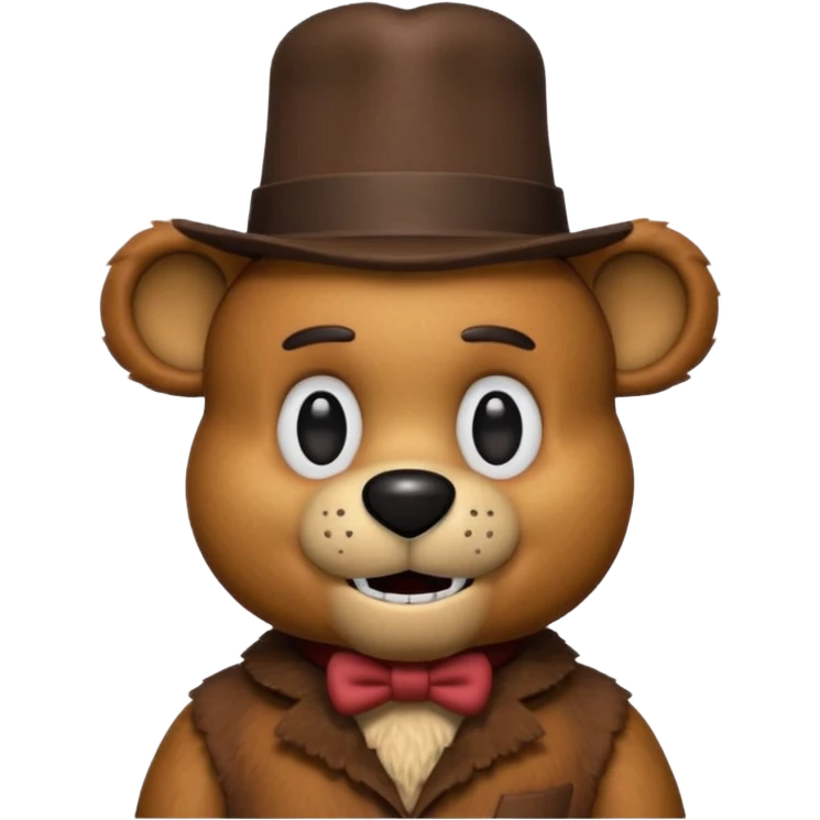 Freddy faz bear with small hat emoji