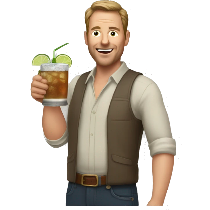 40 year old white guy drinking a Moscow mule emoji