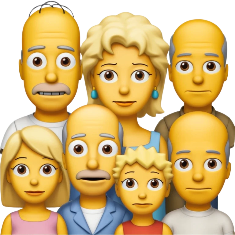 the simpsons, different character. emoji