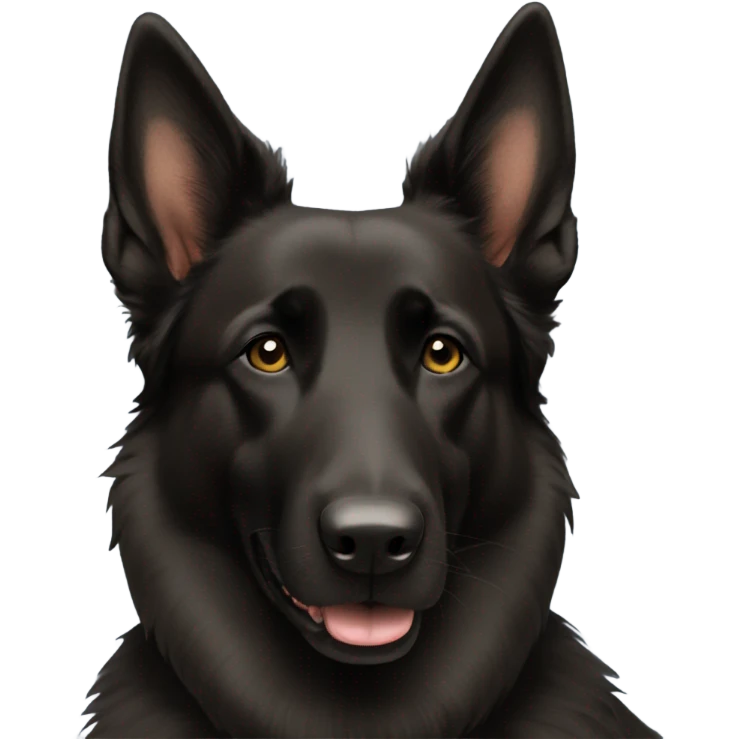 Black Belgian shepherd  emoji