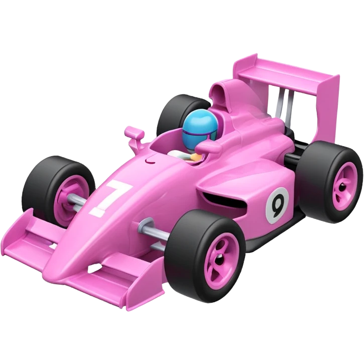 formula car toy pink emoji
