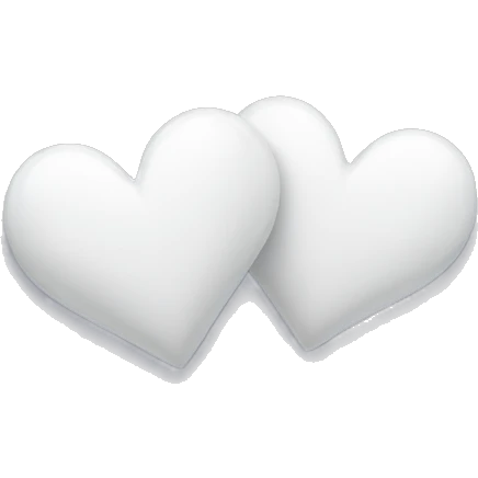 two white hearts emoji