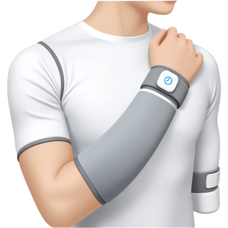Rollable electronic sleeve for elbow joint therapy and monitoring emoji