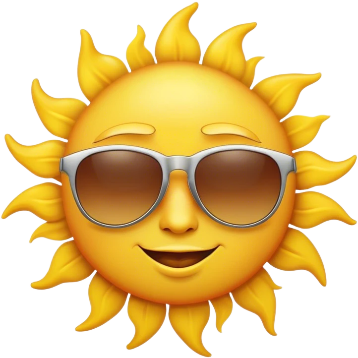 the sun wearing sun glasses emoji