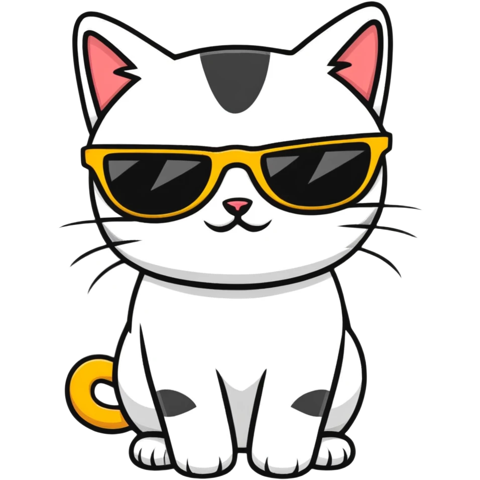 Cat with sunglasses emoji